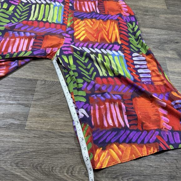 Jams World Honolulu Jumpsuit Romper Womens M Colorful Artsy Wide Leg Hippie Boho - Picture 7 of 16